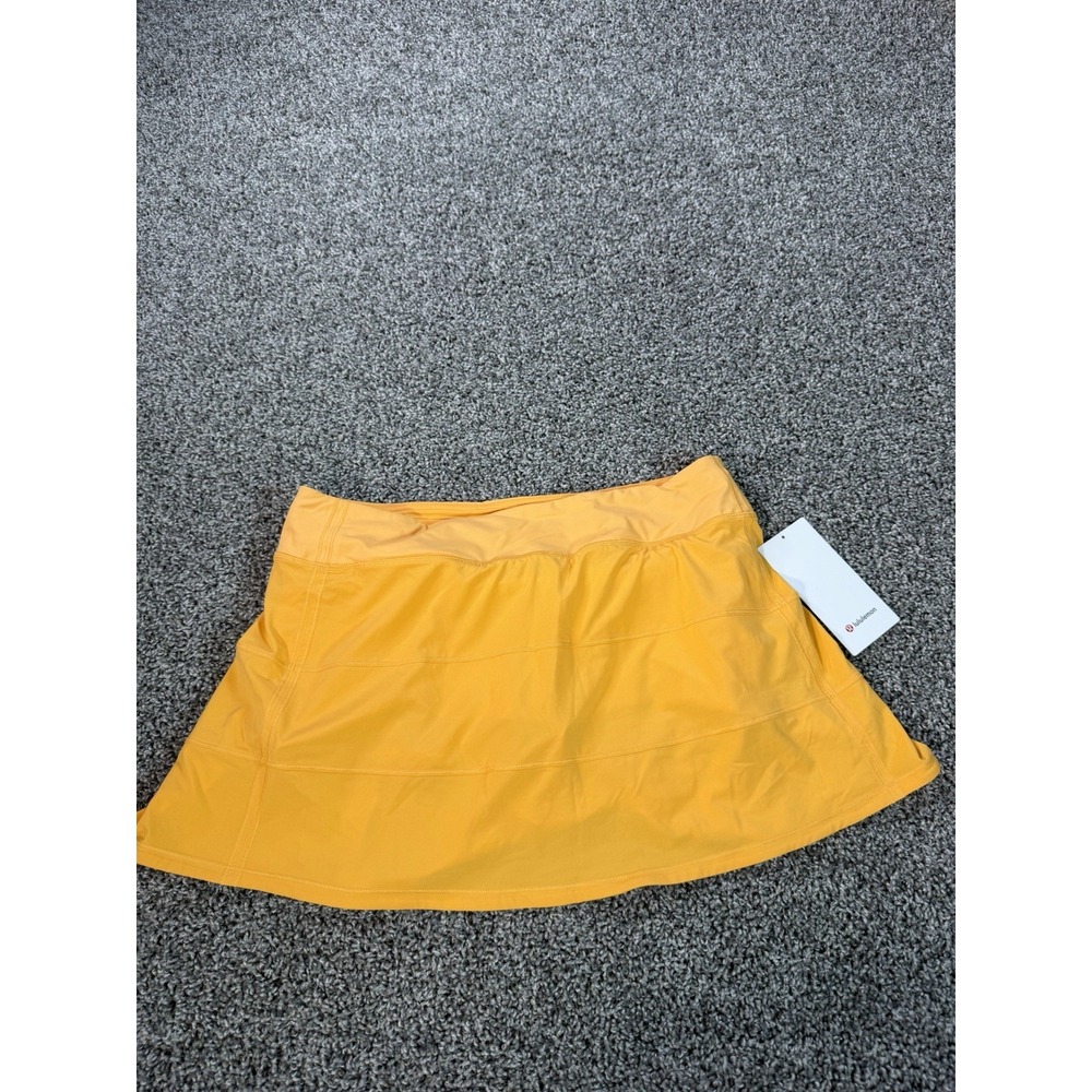 Lululemon Pace Rival MR Skirt Women's Size 12 Orange NWT
